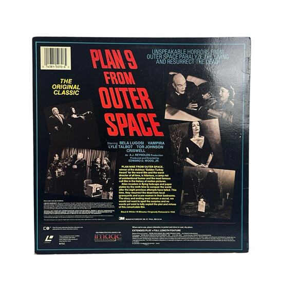 Plan 9 From Outer Space Extended Play Laserdisc LD Bela Lugosi - Picture 6 of 11
